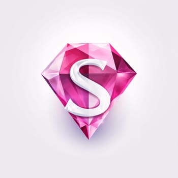 Graphic alphabet letters: Vector illustration of the letter S in the form of a diamond.