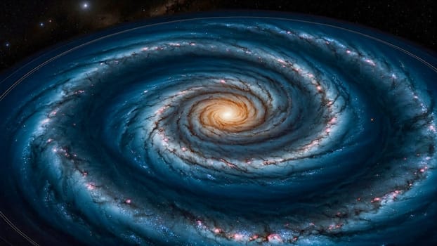 Rotating spiral galaxy. deep space exploration. star fields and nebulas in space the universe