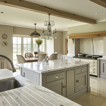 Bespoke kitchen design, country house and cottage interior design, English countryside style renovation and home decor idea