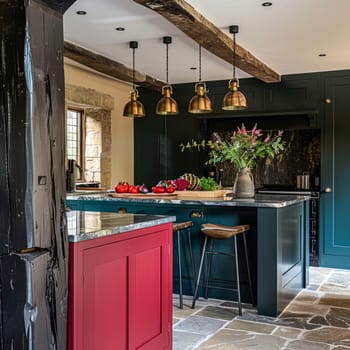 Bespoke kitchen design, country house and cottage interior design, English countryside style renovation and home decor idea