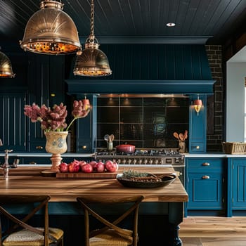 Bespoke kitchen design, country house and cottage interior design, English countryside style renovation and home decor idea