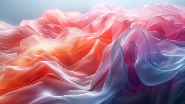 Stylish abstract 3D background with smooth wavy lines. Illustration.