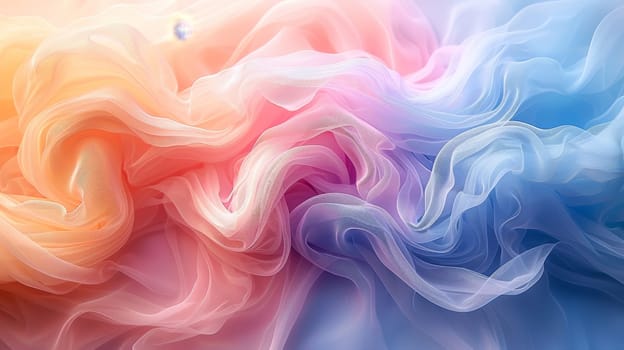 Stylish abstract 3D background with smooth wavy lines. Illustration.