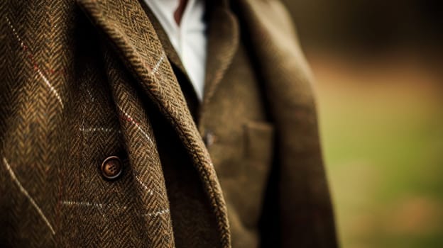 Menswear autumn winter clothing and tweed accessory collection in the English countryside, man fashion style, classic gentleman look inspiration