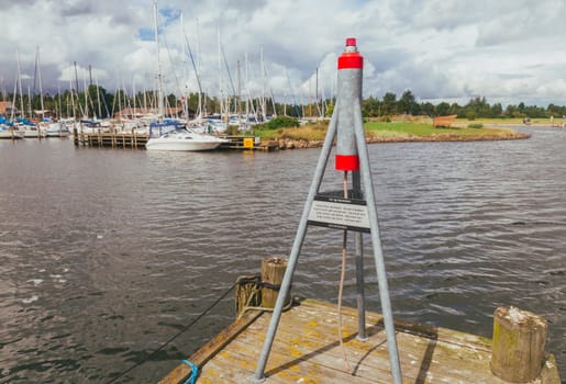 Signal rocket on the pier in Denmark.