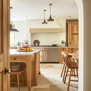 Bespoke kitchen design, country house and cottage interior design, English countryside style renovation and home decor idea