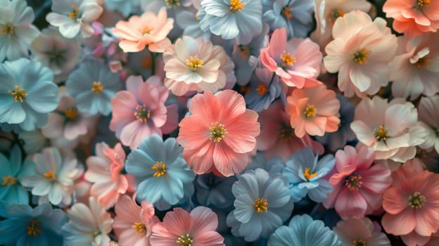 Close-up of bright colorful flowers. Background of flowers.
