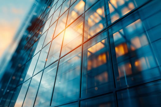 business concepts, Blurred glass wall of a office building