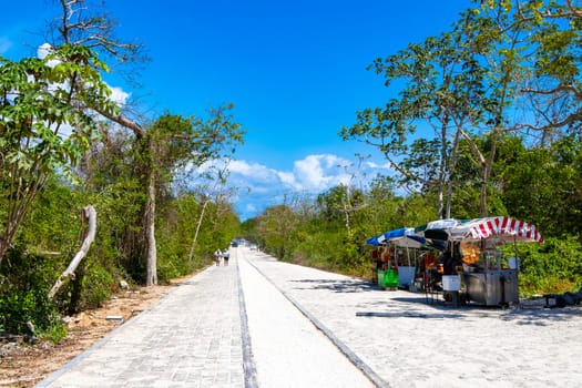 Street Food with transportation outdoor in the tropical nature and city in Playa del Carmen Quintana Roo Mexico.