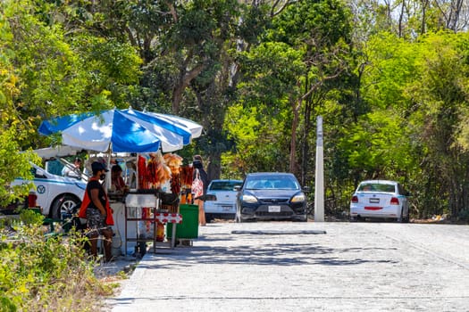 Street Food with transportation outdoor in the tropical nature and city in Playa del Carmen Quintana Roo Mexico.