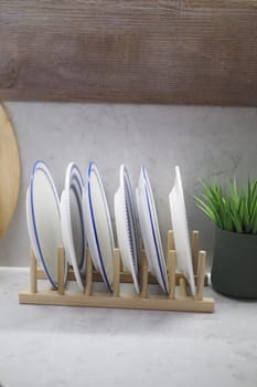 round bowl or ceramic plate on kitchen table