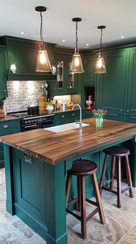 Bespoke kitchen design, country house and cottage interior design, English countryside style renovation and home decor idea