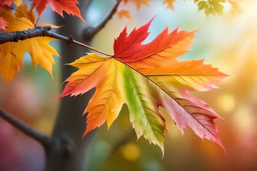 colorful bright foliage in pastel colors .
