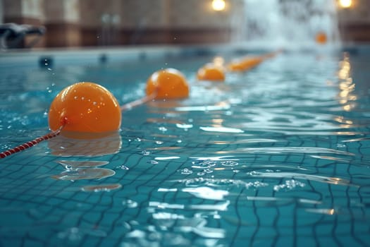 Close-up of water splashing in a sports pool.