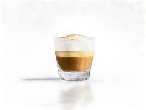 Cortado A balanced cortado in a small glass with a perfect layer of microfoam. Drink isolated on transparent background.