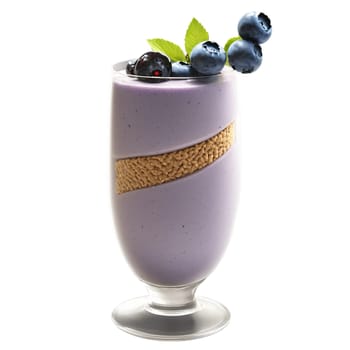 Blueberry Cheesecake Milkshake graham cracker crumbs blueberry compote creamy indulgence tantalizing Summer drink concept Final. close-up milkshake drink, isolated on transparent background