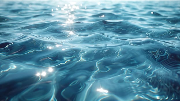 Textured background of transparent clear water.
