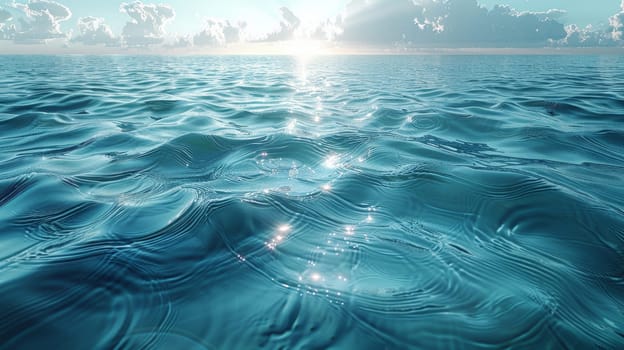 Textured background of transparent clear water.