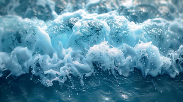 Textured background of transparent clear water.