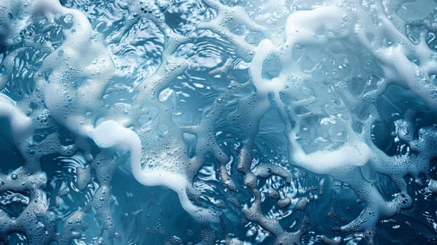 Textured background of transparent clear water.