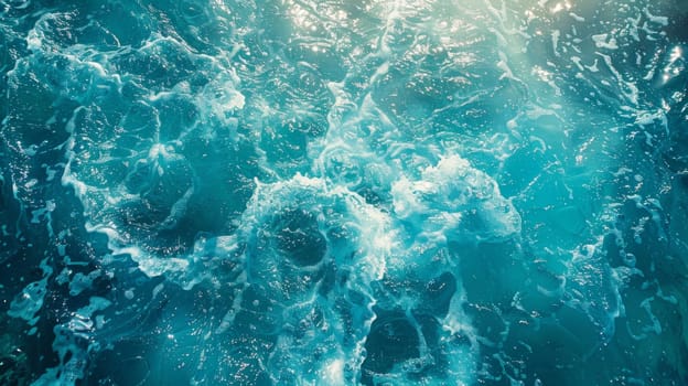 Textured background of transparent clear water.