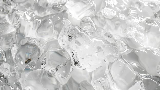 Crystal clear ice cubes. Ice cube background.