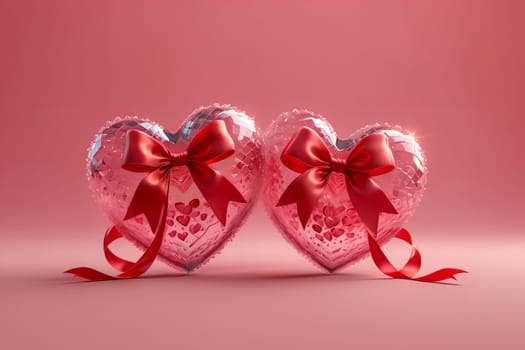 two valentines, gift, Valentine's Day card .