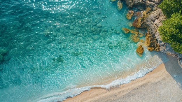 Soft waves on the seashore. Nautical fashion on the seashore.