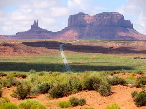 Southwest USA Road Trip Landscape, Rocky Buttes near Monument Valley, Wild West. High quality photo