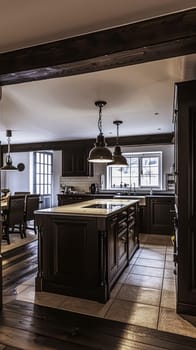 Bespoke kitchen design, country house and cottage interior design, English countryside style renovation and home decor idea