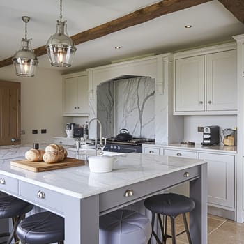 Bespoke kitchen design, country house and cottage interior design, English countryside style renovation and home decor idea