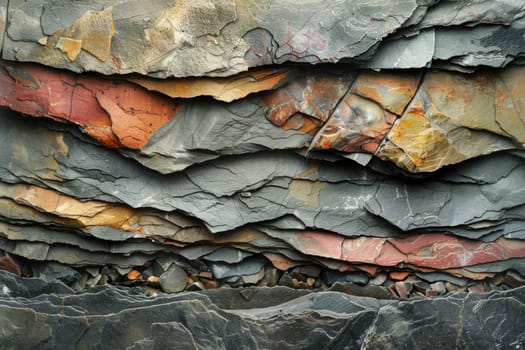 The surface of layered stone. Textures and patterns of stone . Abstract stone background.