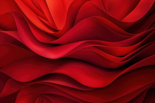 Abstract red fabric with wavy lines and shades of red, fashionable artistic design for beauty and style concept
