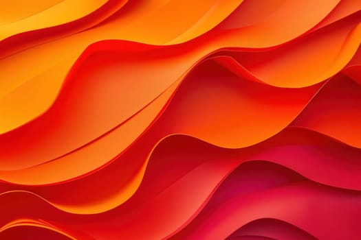 Abstract waves of red, orange, and yellow vibrant wavy shapes in travel inspired background