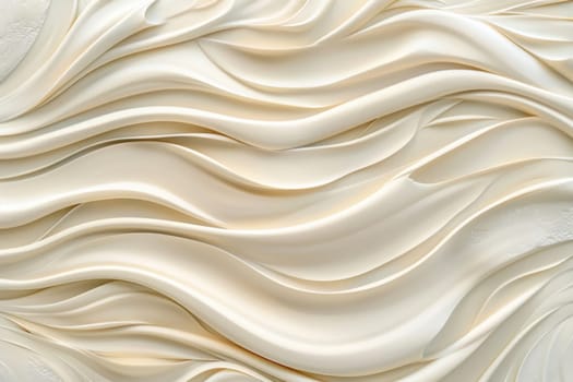Elegant cream swirls on white background luxurious and serene decor for beauty, fashion, or art design