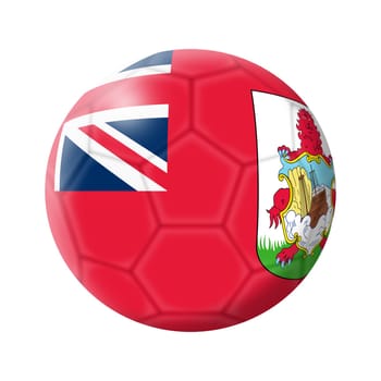 A Bermuda soccer ball football illustration isolated on white with clipping path