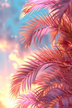 Abstract background with palm leaves.