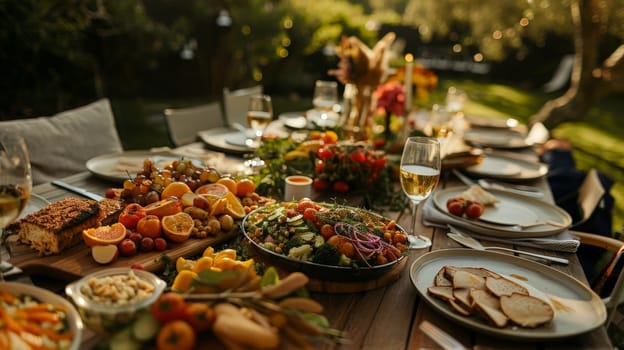 Backyard entertaining parties and meals, Gathering Around the Backyard, Outdoor food.