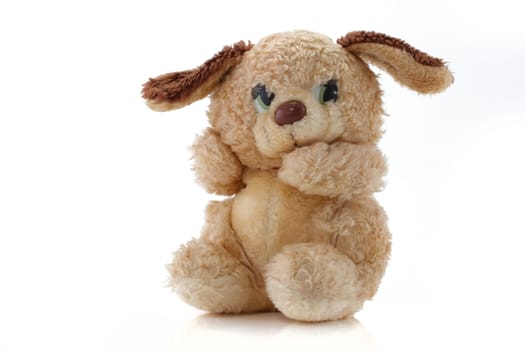 A cute furry dog childs toy