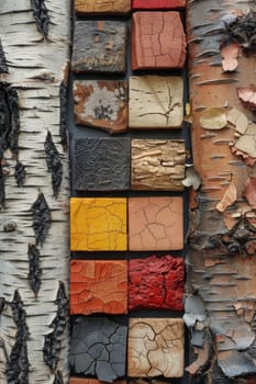 multicolored abstract background with a grunge wood texture. Wood fiber background.