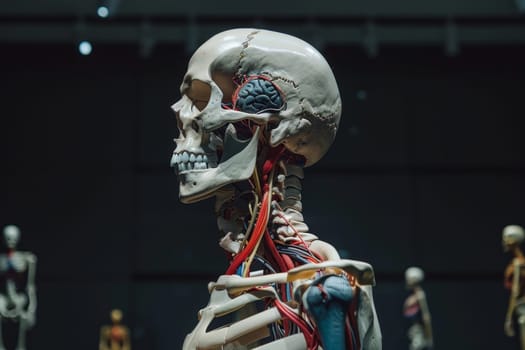 The skeletal structure of the human body. Biohacking.