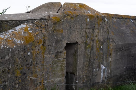 Normandy France D-Day stronghold bunker access view at Utah beach area. WWII Utah Beach. Veterans Day rememberance. High quality photograph