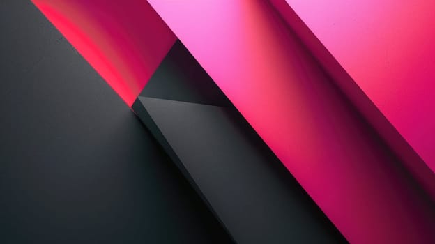 Black and Pink Gradient Web Background with Geometry