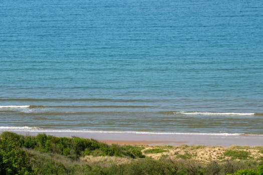 Veiw of ocean from American Cemetery at Normandy area. WWII memorial. High quality photo