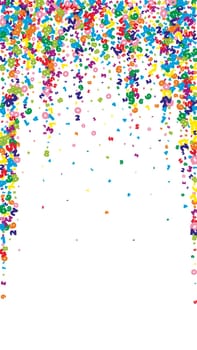 Scattered letters of latin alphabet. Colorful childish floating characters of English language. Foreign languages study concept. Back to school banner .