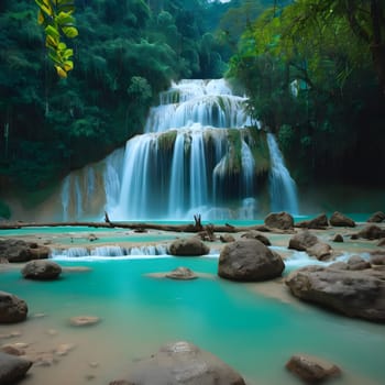 Enchanted Oasis: Unveiling the Majestic Kuang Si Waterfall