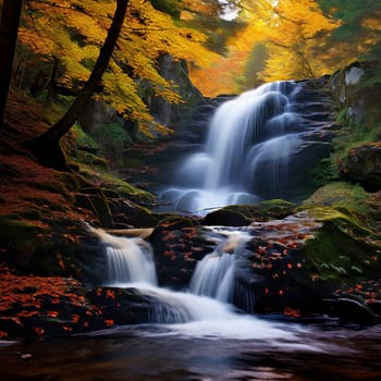 Majestic Cascades: Embracing Autumn's Beauty