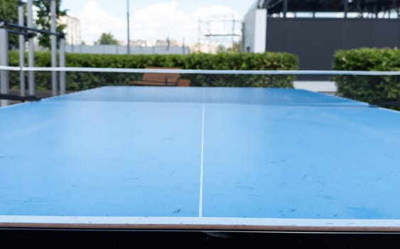 ping pong table in the garden. High quality photo