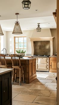 Bespoke kitchen design, country house and cottage interior design, English countryside style renovation and home decor idea