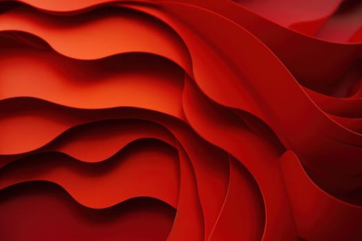 Red paper with wave pattern for artistic design and creative projects inspired by nature beauty and travel